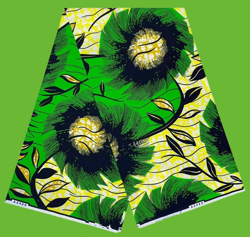 فستان هولاندايس أصلي 100% قطن حقيقي مضمون من قماش طباعة شمع حقيقي للغاية فستان باجني هولندي شمع ذهبي كبير للغاية #2