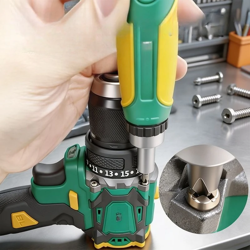 Portable Mini Ratchet Screwdriver Bit Set Quick Two Way Tool Kit for Home Repair and DIY
