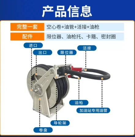 Fully Auto Rewinding High-Pressure Hose Reel, Automatic Fire Hose Reel for Fire Fighting and Emergency