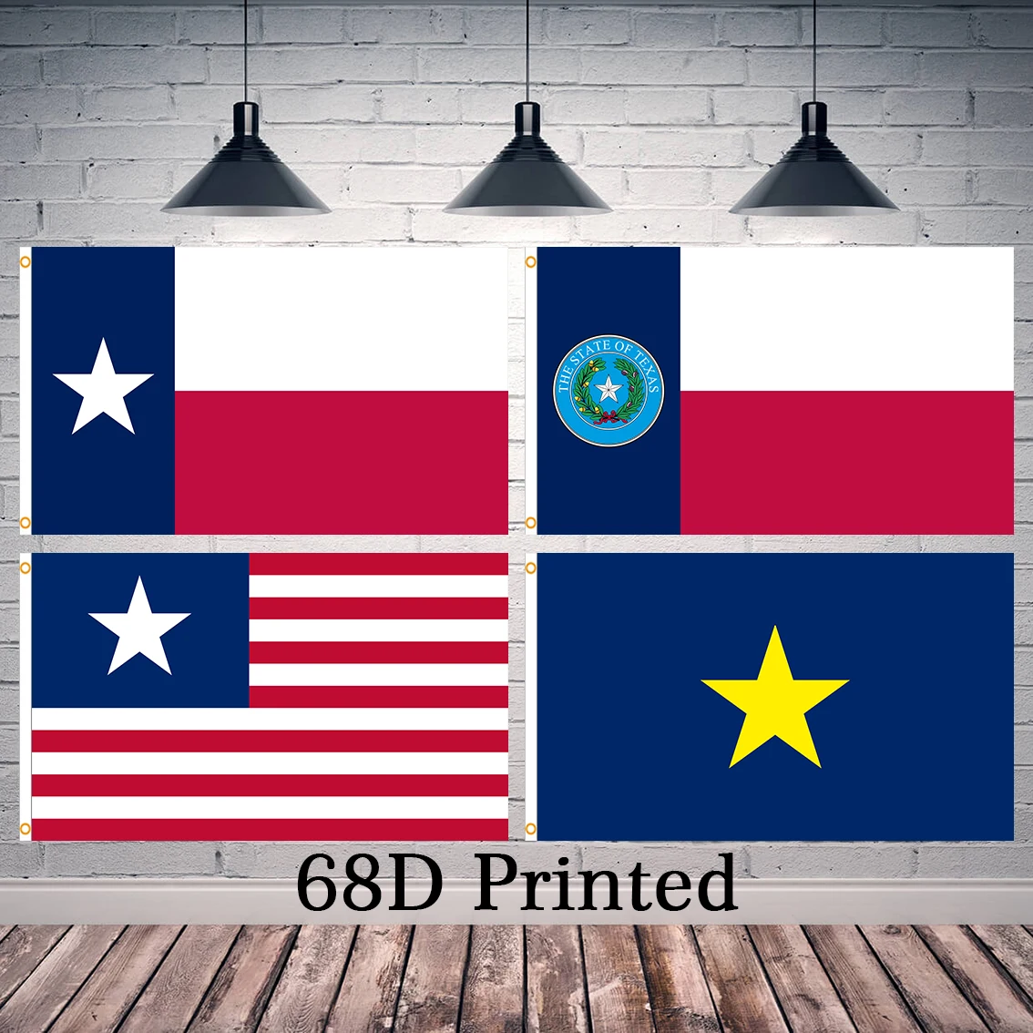 90X150cm US USA State Texas (1835–1839) Flag Polyester Printed Decoration Banner Tapestry FLAGLAND