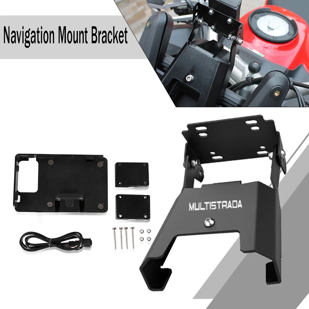 

For Ducati Multistrada 1200 Enduro 950 / S 1260 1260GT Multistrada V2 S GPS Smart Phone Navigation Mount Adapter Holder Bracket