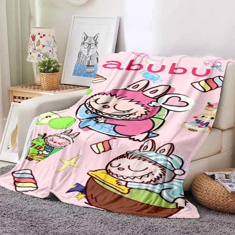 Cute Elf LABUBU Cartoon Blanket Soft and Comfortable Flannel Blanket Children's Nap Blanket Can Be Customized