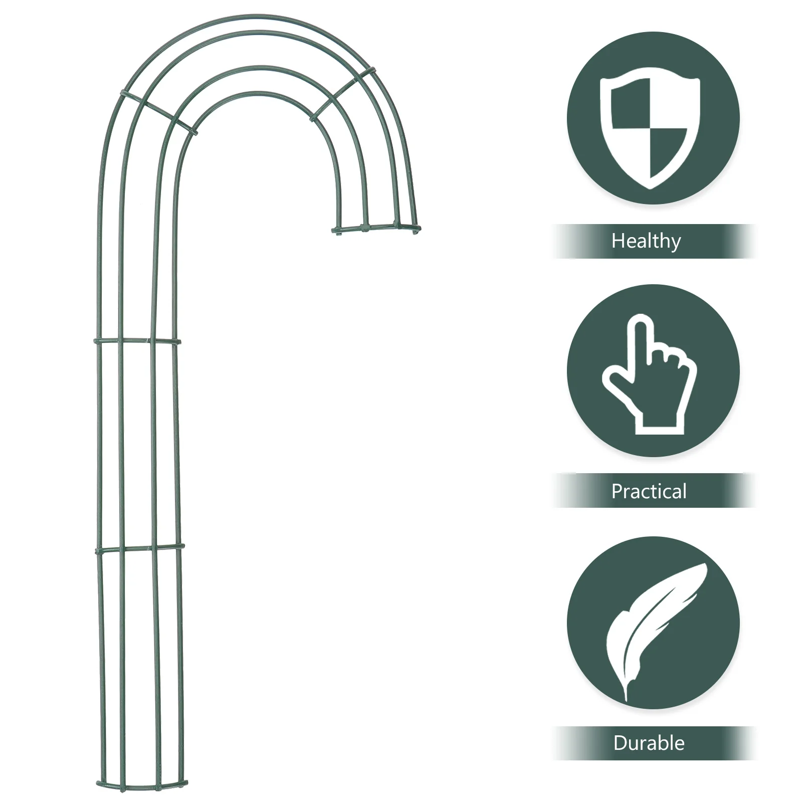 

4pcs Candy Shape Wreath Frame Candy Cane Shape Wreath Frame Diy Metal Ring For Christmas Garland Decor Outdoor Garden Party