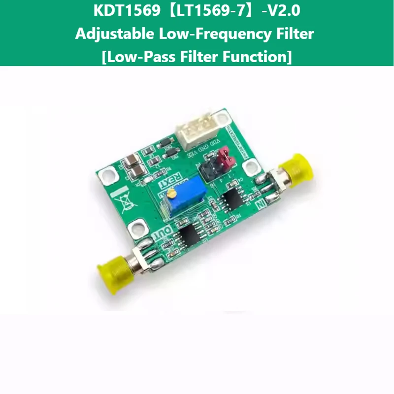 LTC1569 Low Pass Filter Module, Tunable Filter Switched Capacitor Filter 10th Order Elliptic KDT1569-004