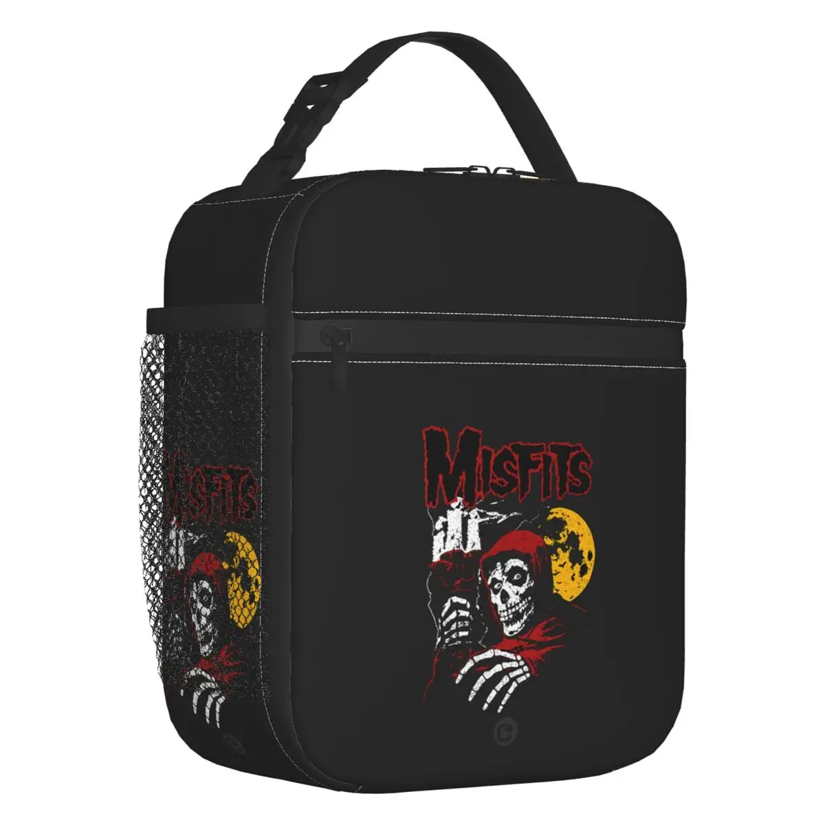 Heavy Metal Misfits Skull Resuable Lunch Boxes Multifunction Horror Rock Roll Cooler Thermal Food Insulated Lunch Bag  Work