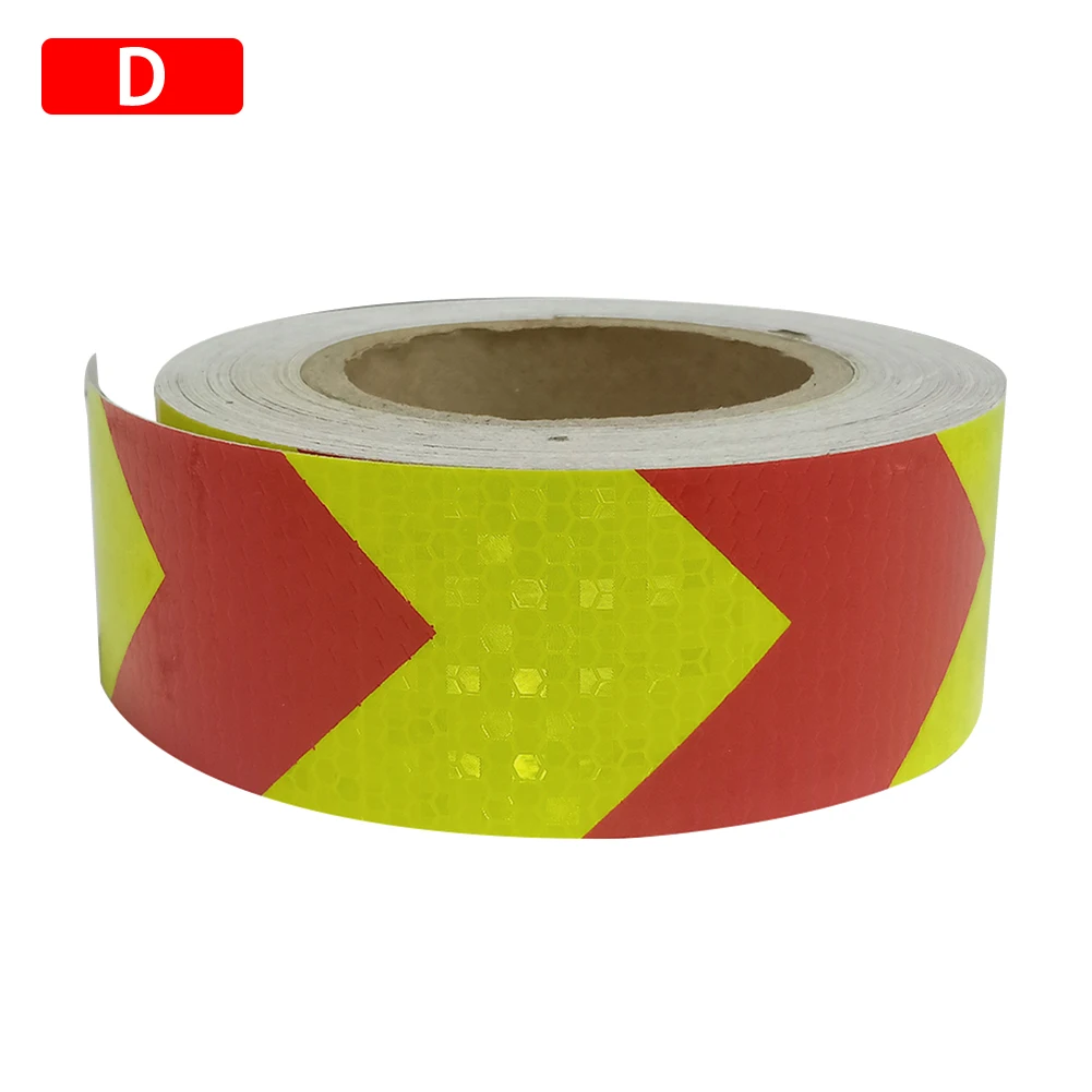 5 x 300cm Car Arrow Reflective Tape Decoration Stickers Car Warning Safety Reflection Tape Film Auto Reflector Sticker