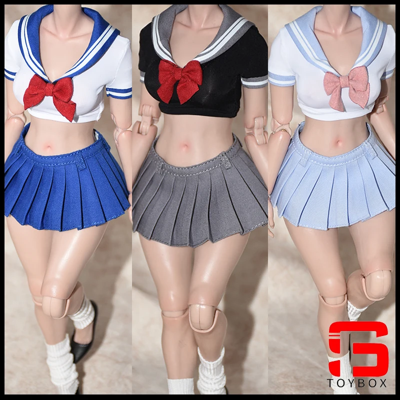 

Customized 1/6 Female Tight School Uniform Sailor Suit Clothes Model Fit 12'' TBL S07C AT202 Soldier Action Figure Body Dolls