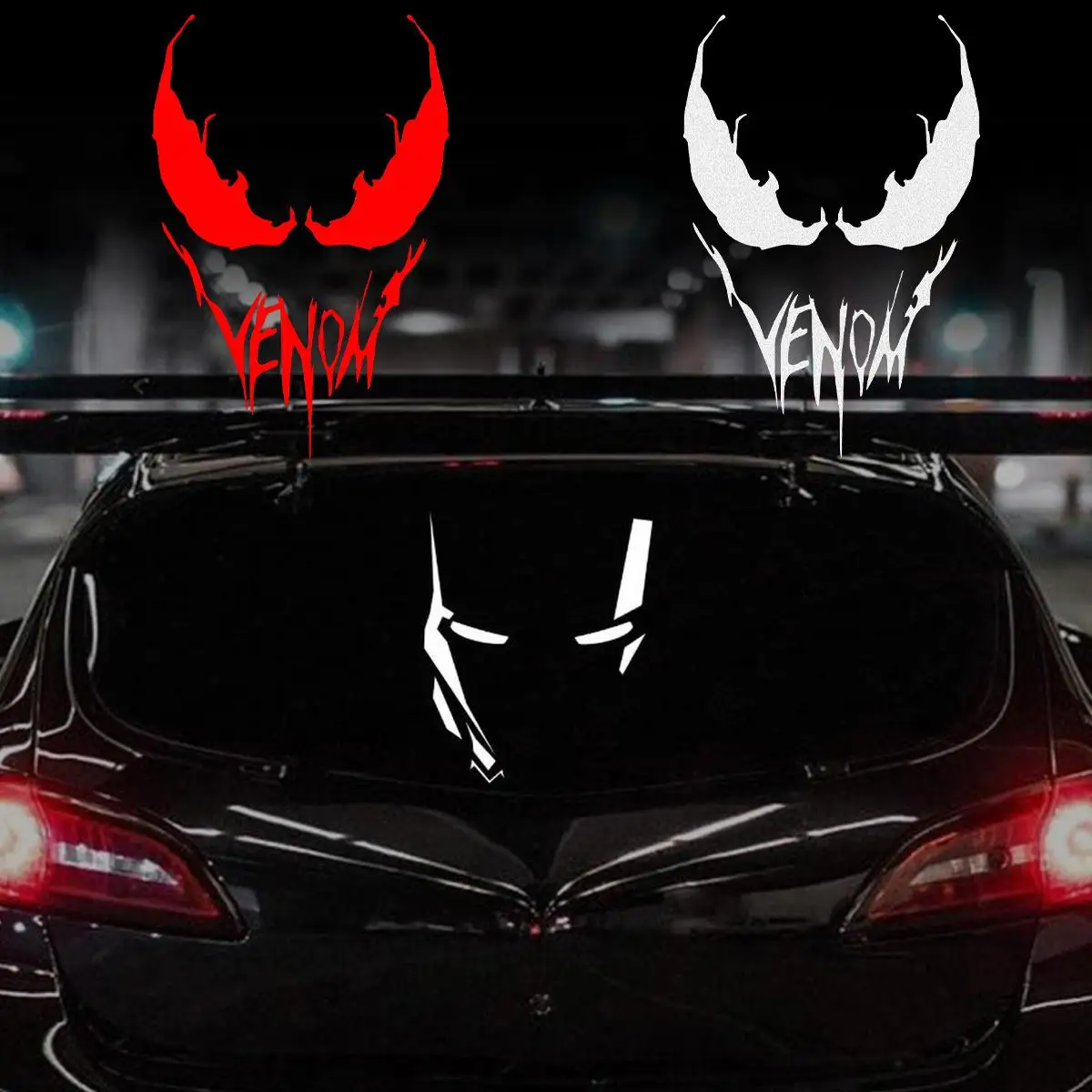 Venom Ir on Man Car Stickers for Car Windows Rear Windshield Modification Motorcycle Windshield Decorative Decals