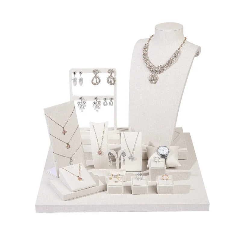 Counter Jewelry Stand Luxury Necklace Display Holder Window Fashion Jewelry Displays Rack Live Stream Jeweler Showcase Shelf