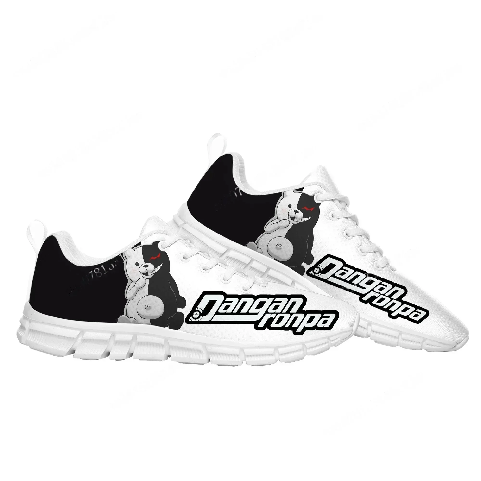 

Cartoon Game Danganronpa Monokuma Sports Shoes Mens Womens Sneaker Tailor Made Couple Built Shoes