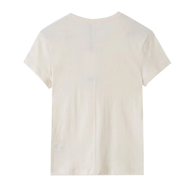 Guobioziy Women's Shirt 2026 Summer New Back‑Slit Round‑Neck Basic Short‑Sleeve T‑Shirt Casual And Versatile Sporty Workwear