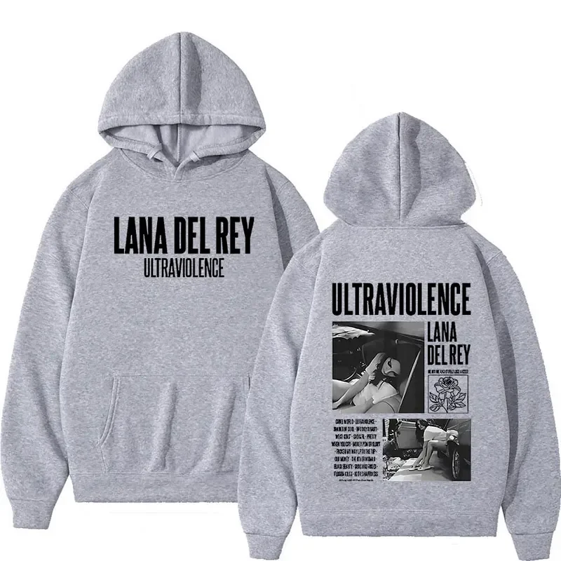 Singer Lana Del Rey Print Hip Hop Hoodies Men Woman Y2k Hoodie Streetwear Hooded Sweatshirts Pullovers Unisex Tracksuit Clothing