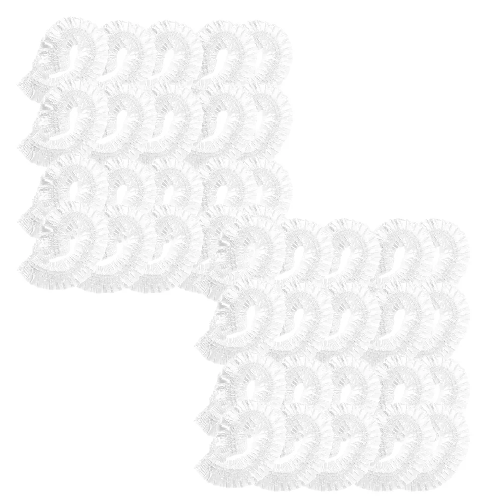 

300pcs Waterproof Shower Cap Clear Elastic Bathing Hats for Lady Travel Reusable PE Material Home Use