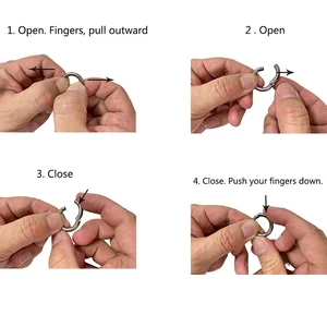 ASTM F136 Titanium PIERC Anting Hoop Segmen Berengsel Cincin Hidung Ukuran Besar 10G-6G 2.5 mm-4mm Tindik Tubuh Bibir Labret Mulus 10 penjualan terbaik tindik tongkat pangeran albert - №