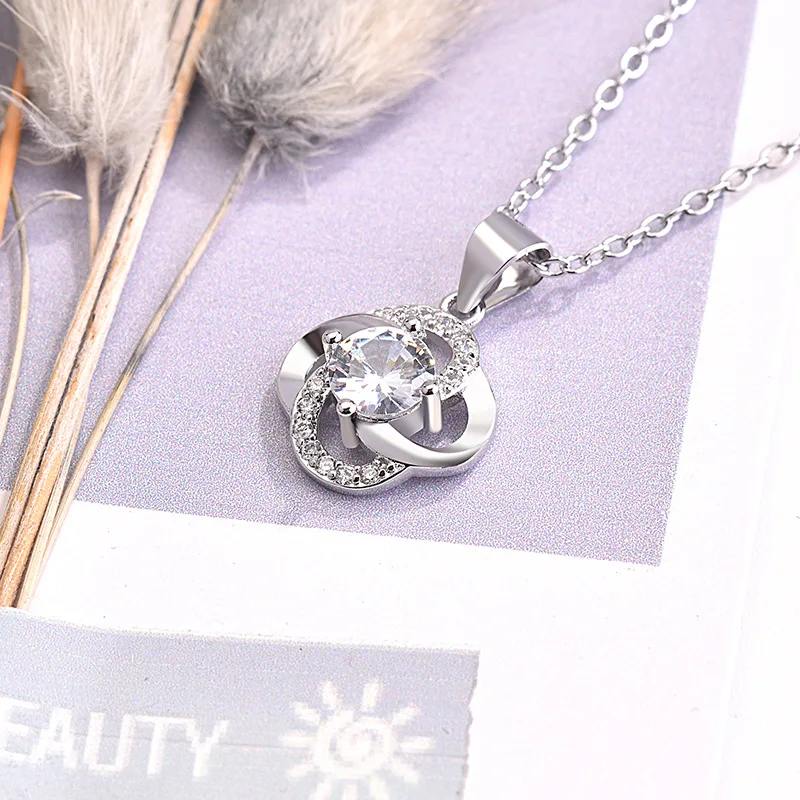 S925 sterling silver necklace atmospheric fashion pendant collarbone chain women's model