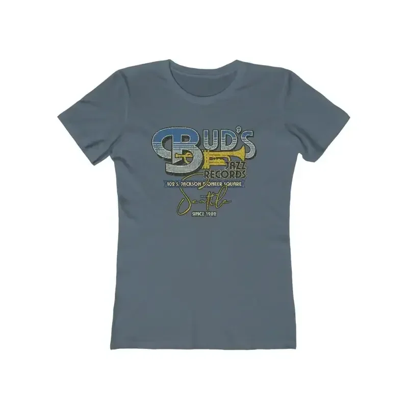 Bud's Jazz Records Seattle 1982 Vintage Women's T Shirt