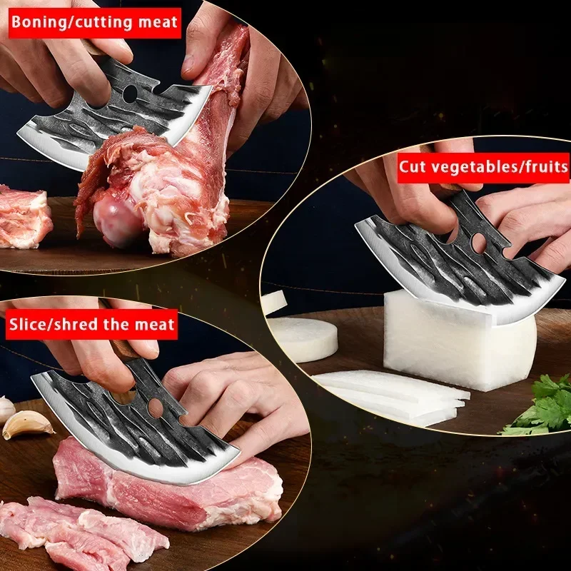 XTL Stainless steel meat cutting knife, meat dividing knife, fruit and vegetable knife, forging and bone removing knife