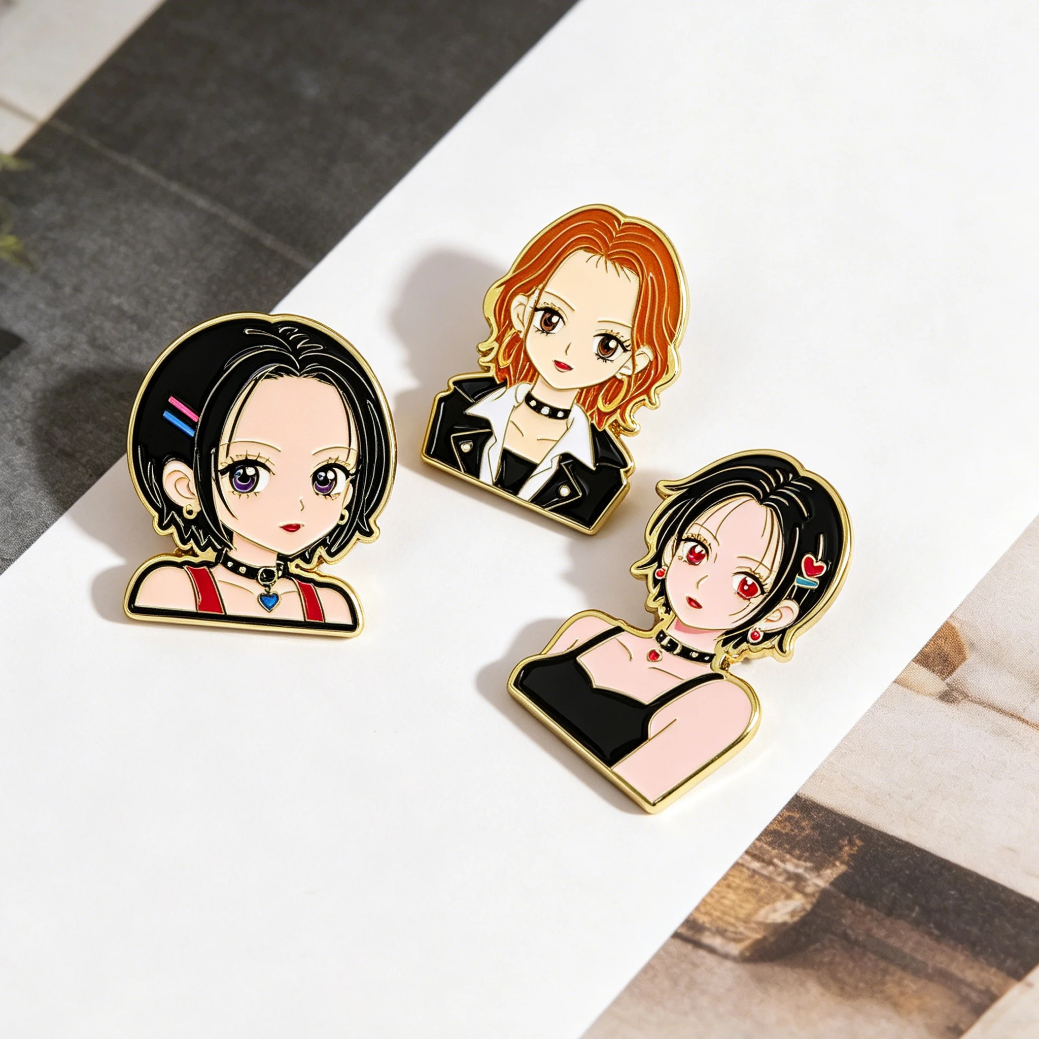 Men'S Accessories Anime - 1-3개/세트 멋진 소녀들을 위한 에나멜 핀