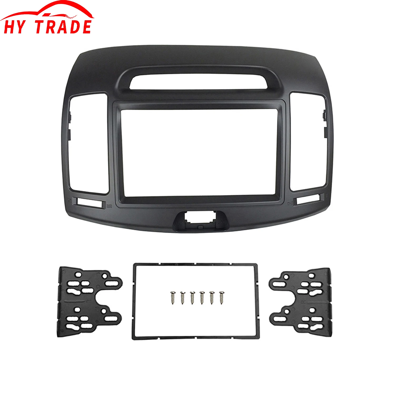 Fasia 2 Din Dual for Hyundai Elantra 2006-2011 CD DVD Bezel Dash Trim Kit Installation Reinstallation Stereo Frame Panel