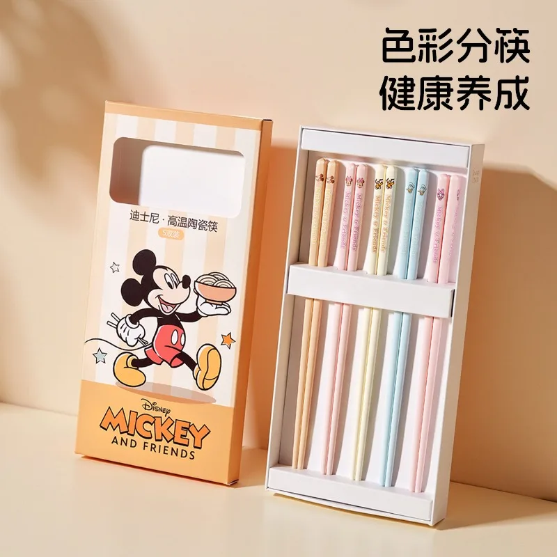 

Mickey Mouse Friends Ceramic Chopsticks Antibacterial Mold-resistant New Launched Luxury High-end Family-specific Product Gift