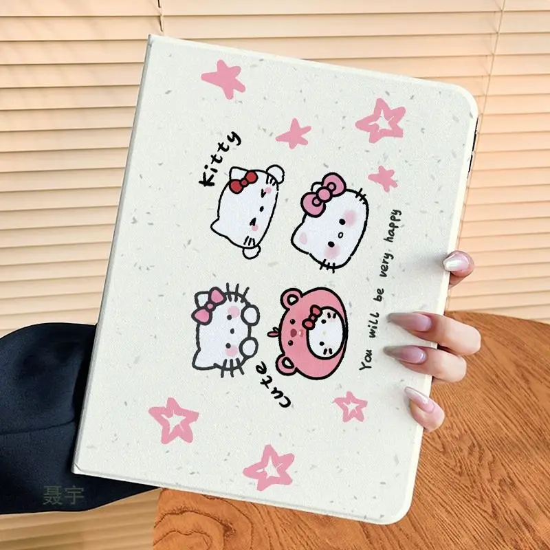 

Cute Hello Kitty Tablet Case For iPad Mini 7 8.3 6 5 4 7.9 Air 7 6 11 Inch 5 4 3 Pro 2024 2021 7th 9th 11th Gen Anti-Drop Cover