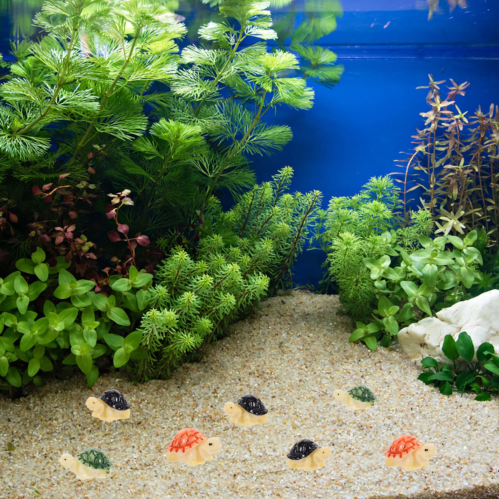 

15 Pcs Ocean Animal Figurines Resin Fish Tank Decor Miniature Turtles Black Brown Green Colors DIY naments Gifts