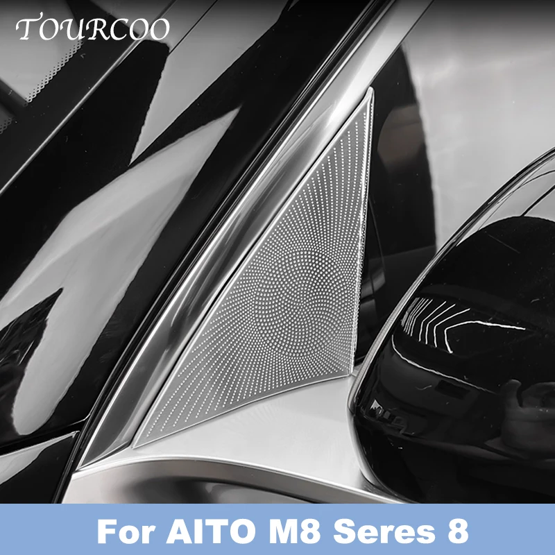 

Для AITO M8 Seres 8 2025 дверная стойка зеркала заднего вида, декоративная крышка, защитные автомобильные аксессуары из нержавеющей стали