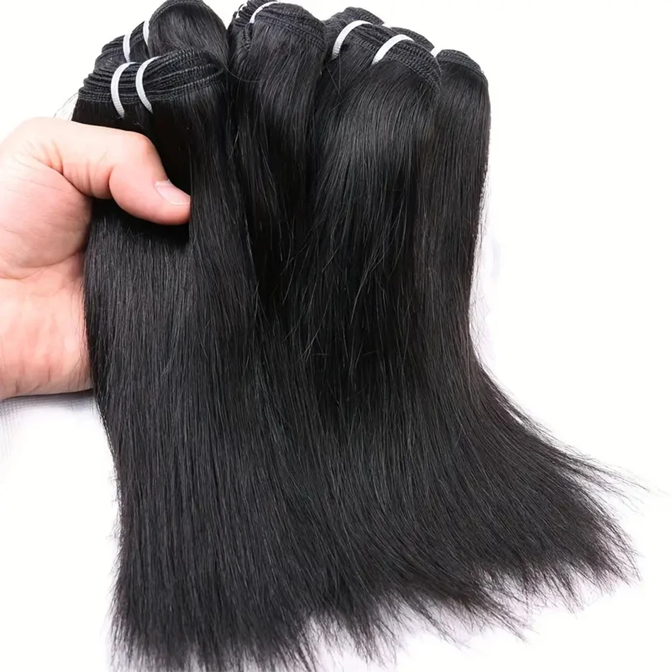 Short Cheap Straight Virgin Hair 1 3 Bundles Deal 100% Unprocessed Straight Human Hair Weave Extensions Natural Color 100G/Pcs