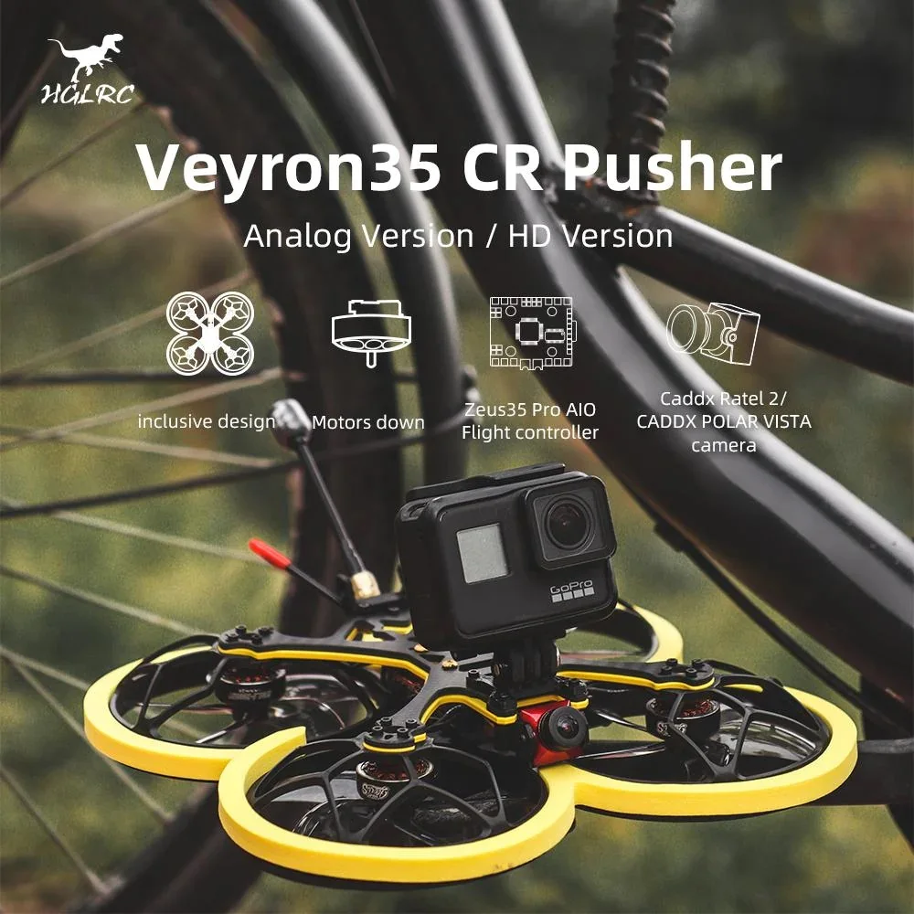 

HGLRC Veyron35 CR толкатель 3,5 дюймов FPV Cinewhoop гоночный Дрон HD видеосъемка аналоговая версия для RC FPV Квадрокоптер Дрон