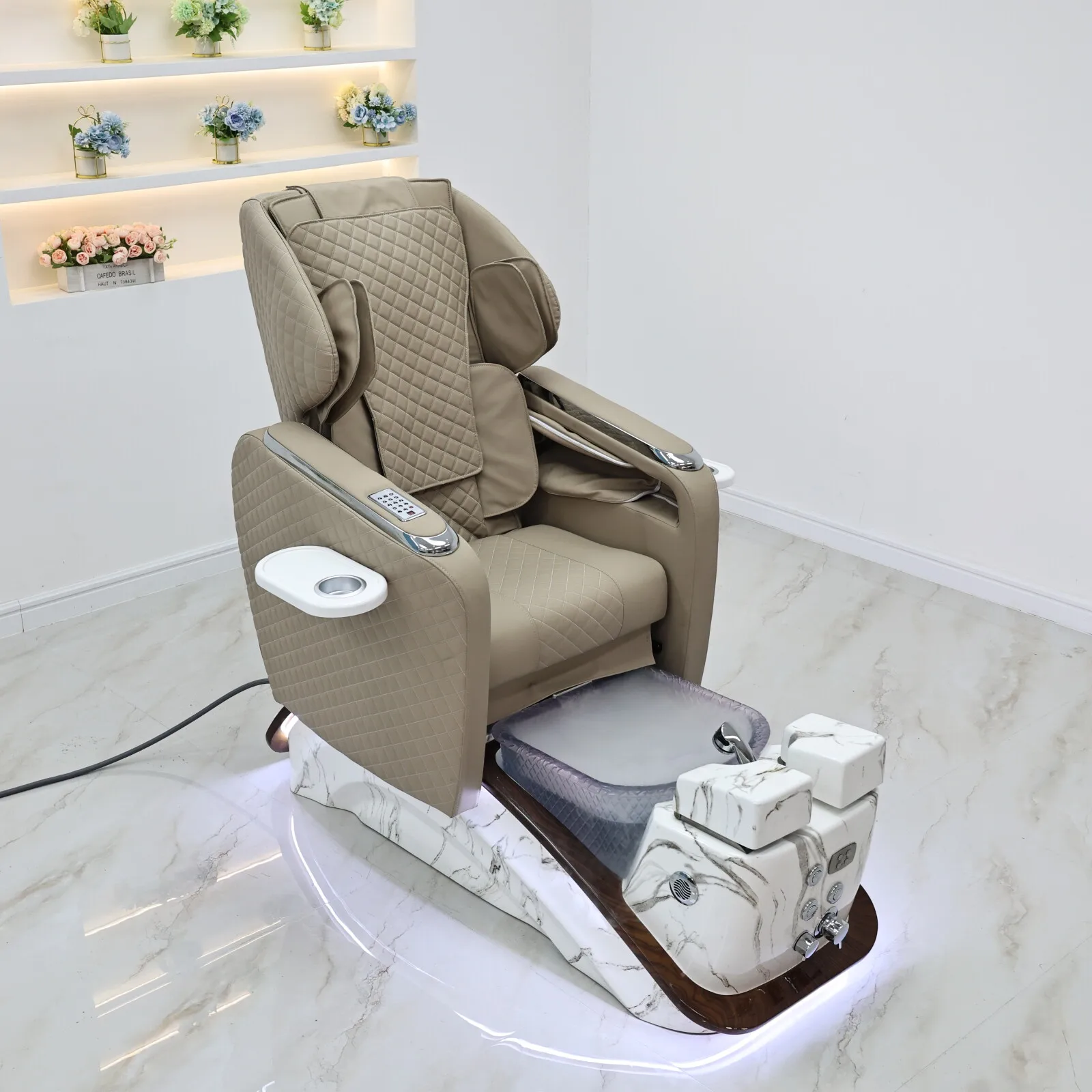 2026 Factory Customized Luxury Pedicure Chair Fully Automatic Lying Chairs with Massage and Foot Spa for Nail Beauty Salon