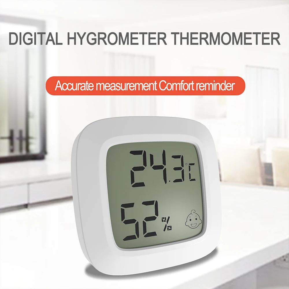الرقمية LCD داخلي مريحة استشعار درجة الحرارة مقياس الرطوبة ميزان الحرارة مقياس الرطوبة ﻿