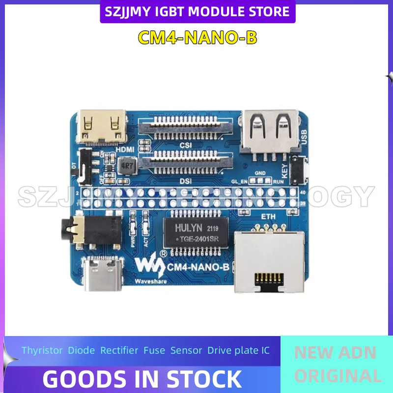 Raspberry Pi CM4 Same Size Expansion Board B-Type RJ45 Gigabit Ethernet Port/USB/CSI 5V Power Supply  NEW ORIGINAL IN STOCK