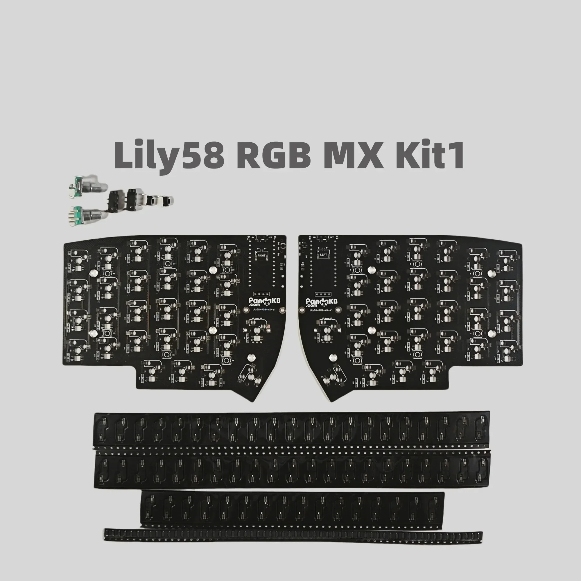 Lily58 RGB MX PCB Kit Customized Split Keyboard PCB Kit Wired or Wireless DIY Lily 58 Split Keyboards Accessories Un-soldered