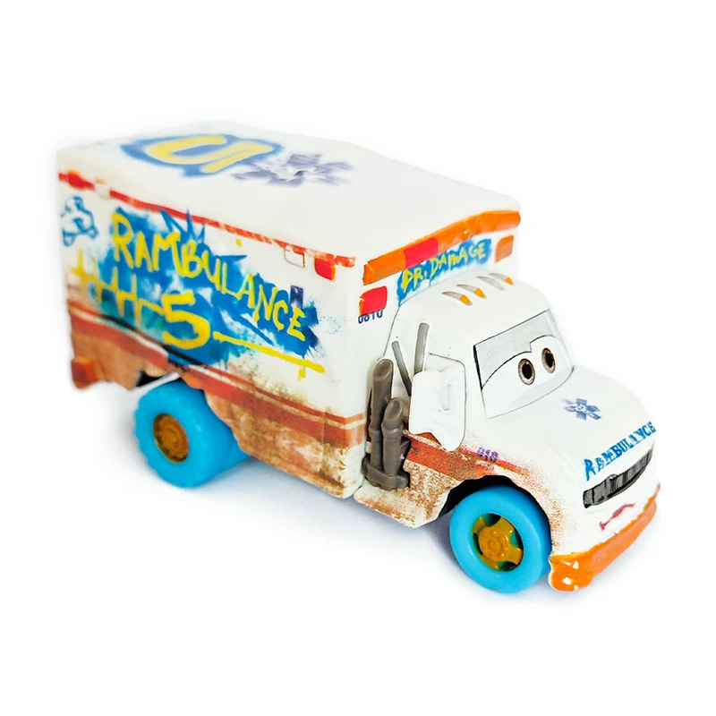 Pixar Cars Arvy und Dr. Damage Fahrzeugmodell, Rennwagen-Spielzeug für Kinder, Mini-Rennfahrer, LKW-Sammlerstücke, Geburtstagsgeschenke für Kinder – Detail 8