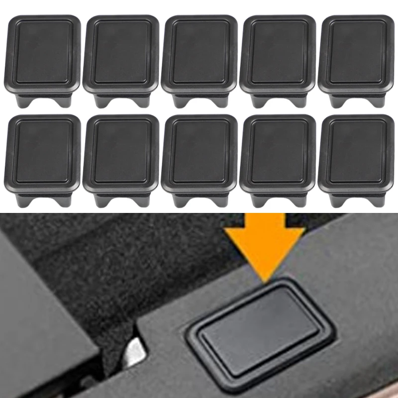 10X Stake Pocket Covers Rear Trunk Pickup Bed Rail Stake Pocket Plug For Dodge Ram 1500 2500 2019-2025 Automobile Accessories
