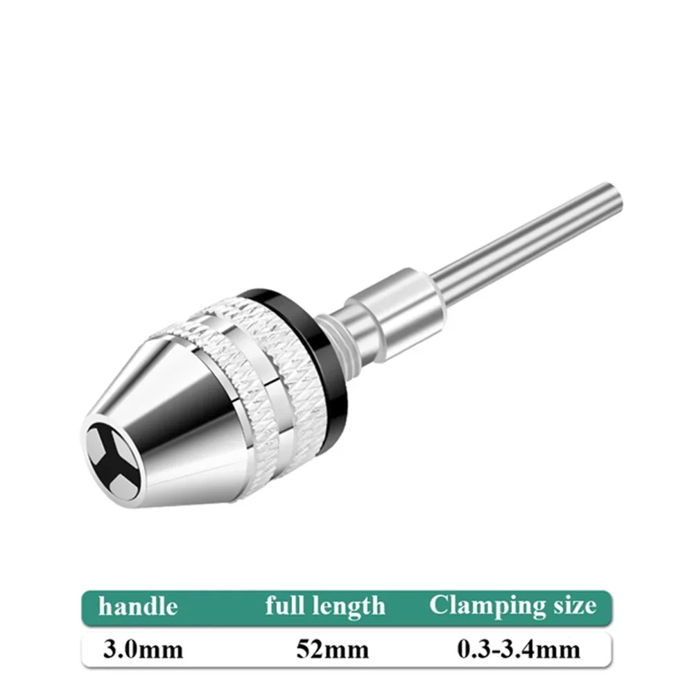 Mini Keyless Drill Chuck Self-Tighten Electric Drill Bits Collet Fixture Tools 1/4" Hex Shank Quick Change Adapter Converter