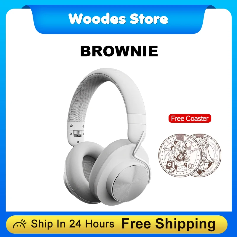 iBasso JR Brownie 有線 HiFi オーバーイヤーヘッドフォン 高忠実度ゲーミングヘッドセット PC およびコンピューター用