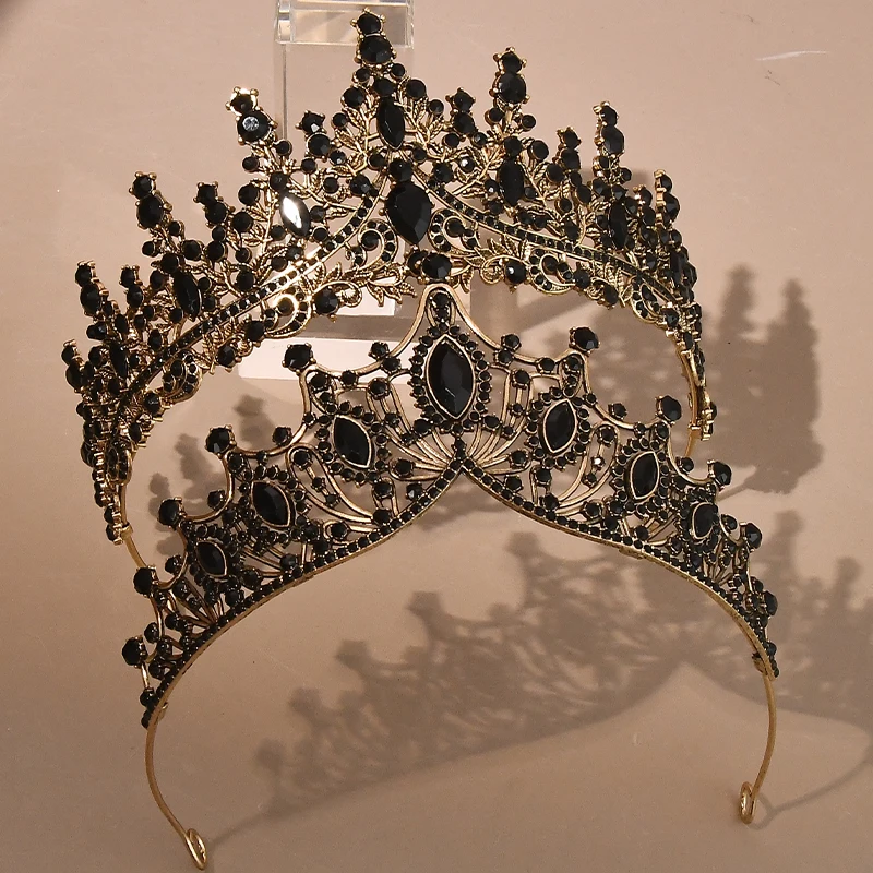 

2-piece Baroque Crystal Headpiece Crown Ladies' Ball Jewelry Headpiece Bridal Wedding Dress Crown Jewelry Hair Accessories