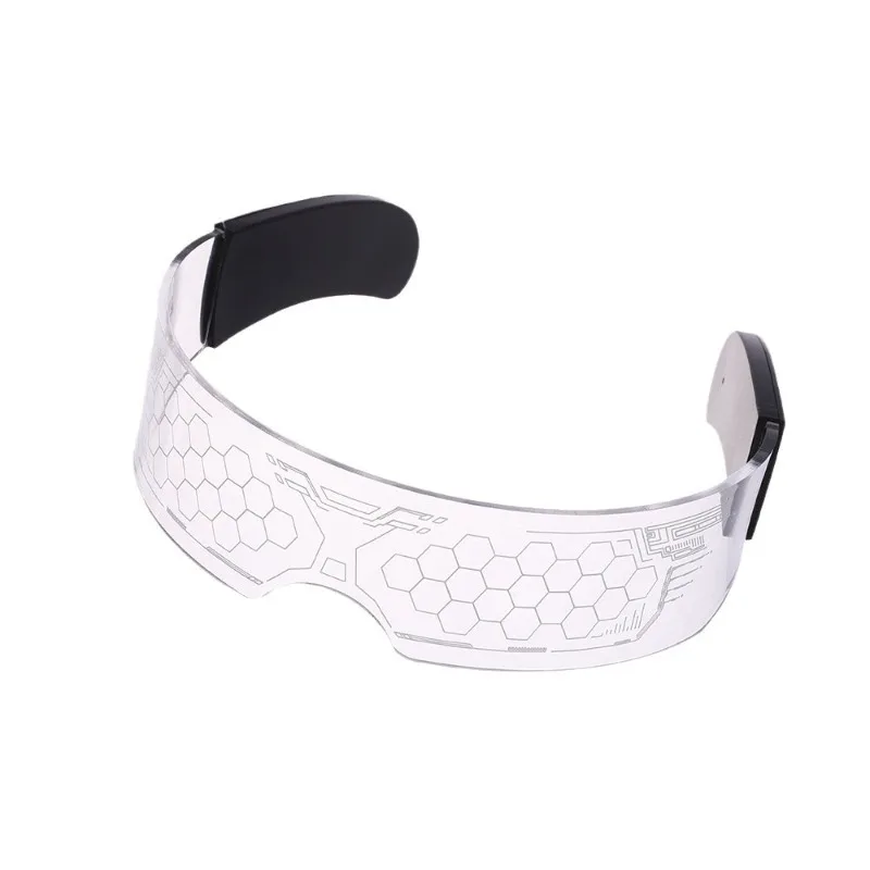 نظارات LED رائعة بإضاءة الخيال العلمي لدعائم التصوير الفوتوغرافي مع تأثيرات ضوء قوس قزح ومهرجان الموسيقى والحفلات الأساسية #6