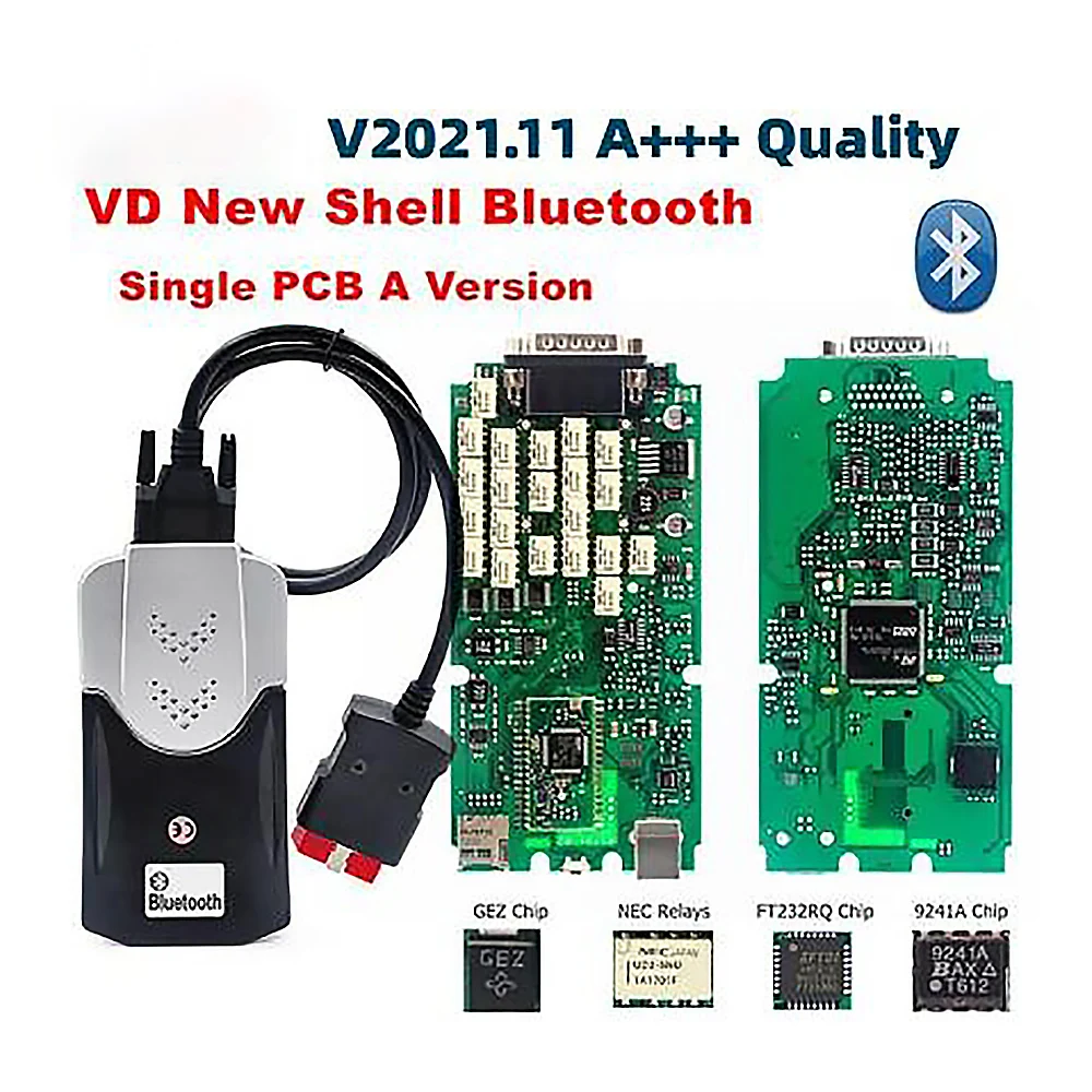 A+++ Single Board VCI Multidiag OBD2 Bluetooth Scanner TCS PRO 5V NEC Relay with Red Can filter OBD2 Diagnostic-Tool