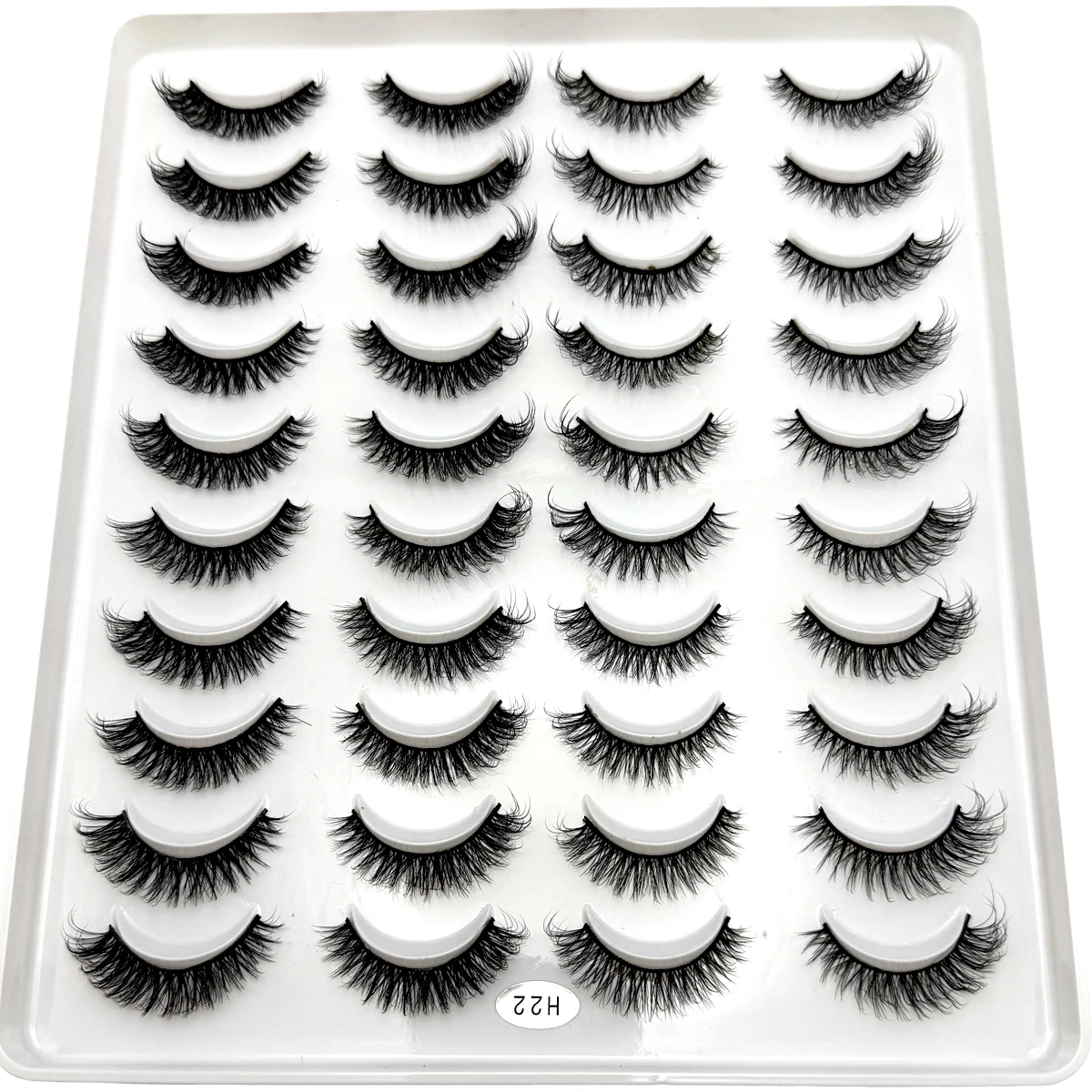 جديد 20 أزواج الرموش ماكياج لينة رقيق ثلاثية الأبعاد المنك الرموش الصناعية سميكة اليدوية حجم المنك جلدة فو Cils رموش اصطناعية طبيعية #4