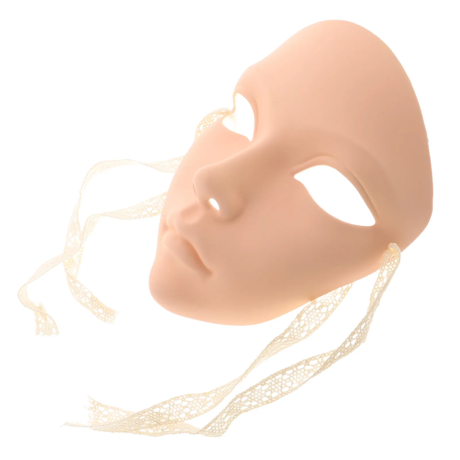 Exquisite Hand-Painted Full-Face Chinese Traditional Beauty Mask Plastic Hanfu Accessory for Stage Performance Cosplay Carnival