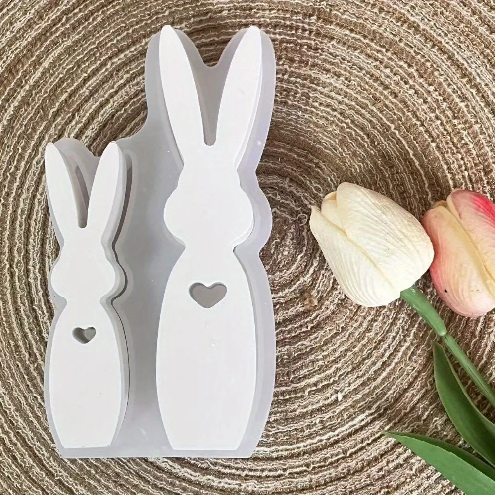 Molde de Silicona para Figuras de Conejitos de Pascua | Moldes de Resina para Conejos Grandes y Pequeños, Duraderos y Fáciles de Limpiar, Perfectos para Manualidades