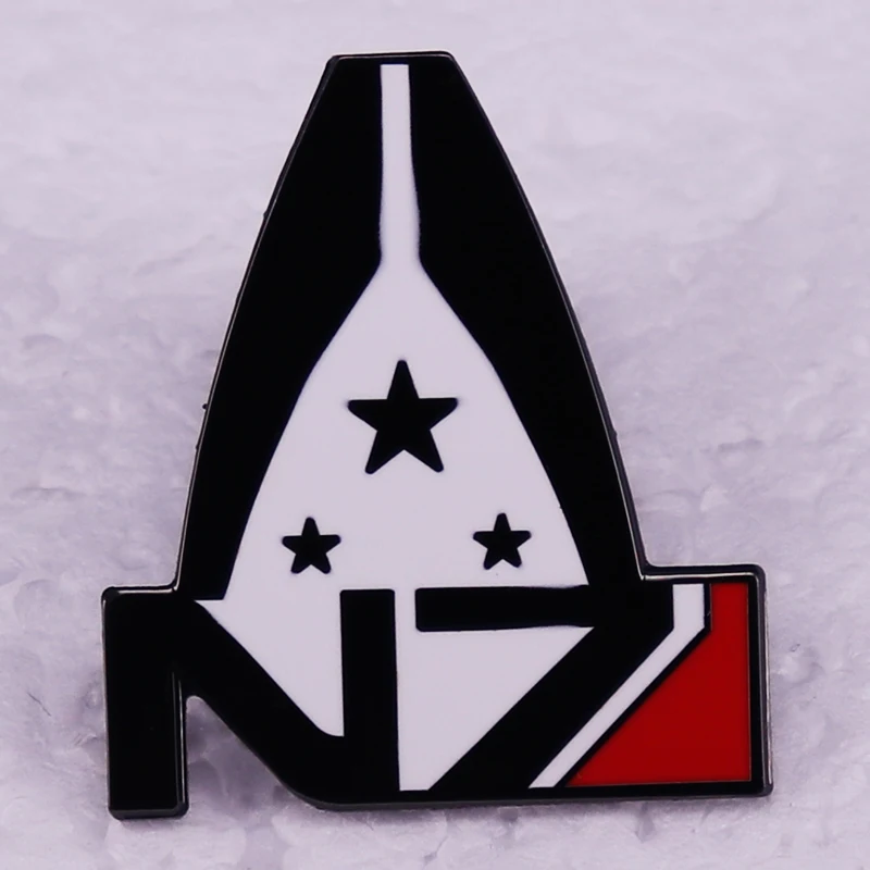 Game Mass Effect Pins Brooches N7 Logo Jewelry for Backpack Bag Badges Brooches Collar Collection