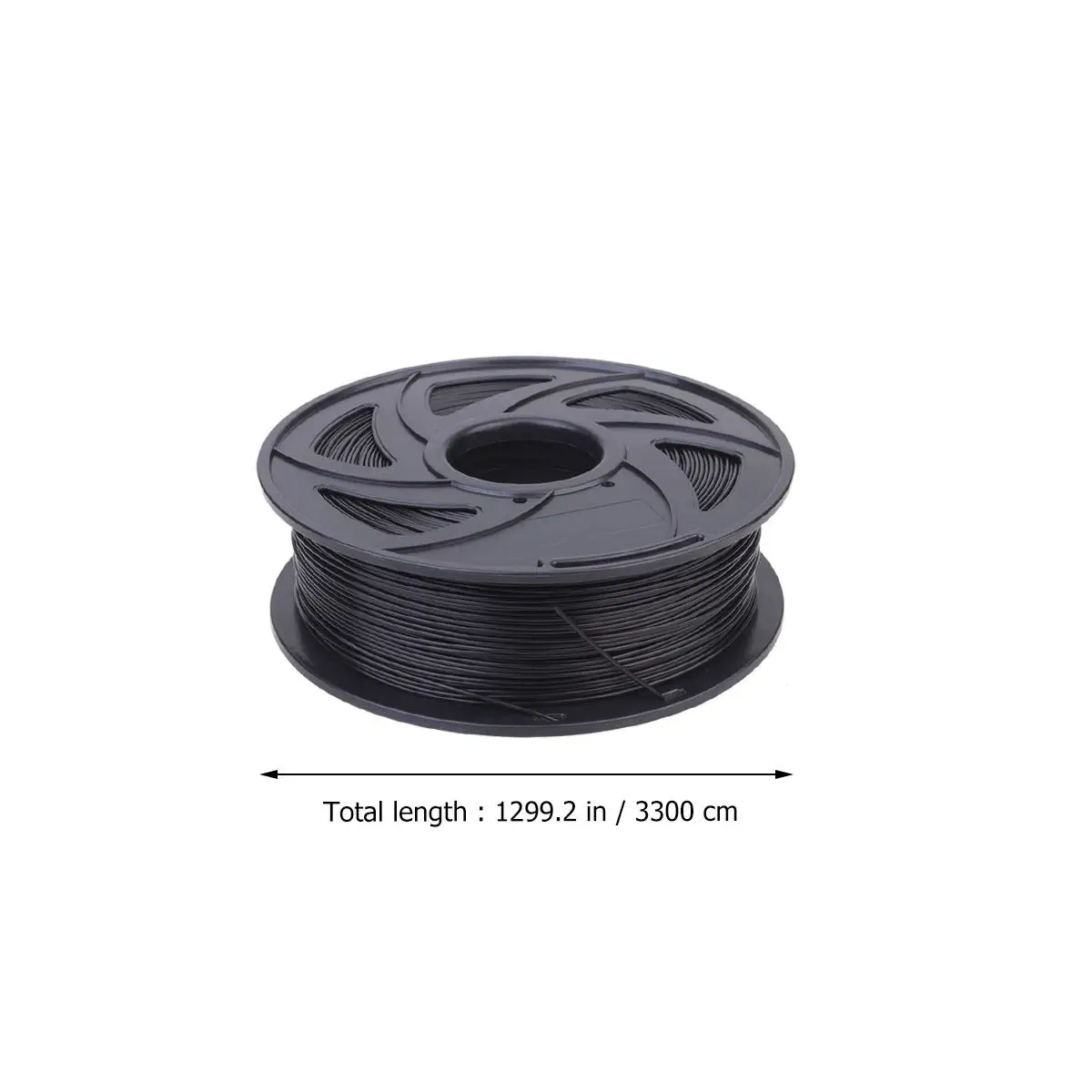1Pcs 3D Printing Supplies Pla Silk 1.75mm Black Filament Professional Material Easy Use No Heated Bed Odorless Environmentally