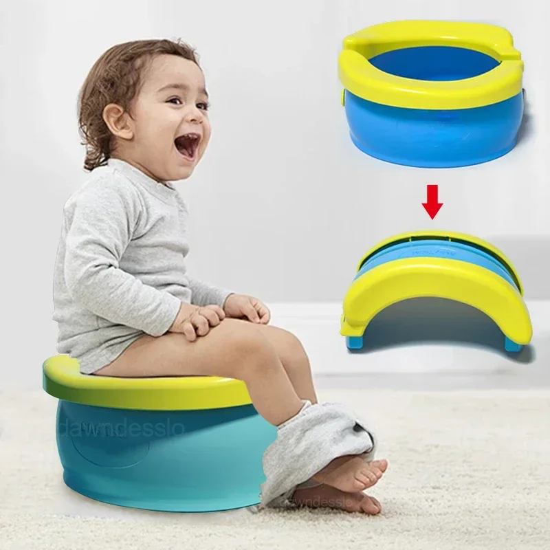 Children's Toilet Foldable Banana Toilet Baby Car Urinal Baby Seat Toilet Child Portable Basin No Cleaning Tourism Outdoors