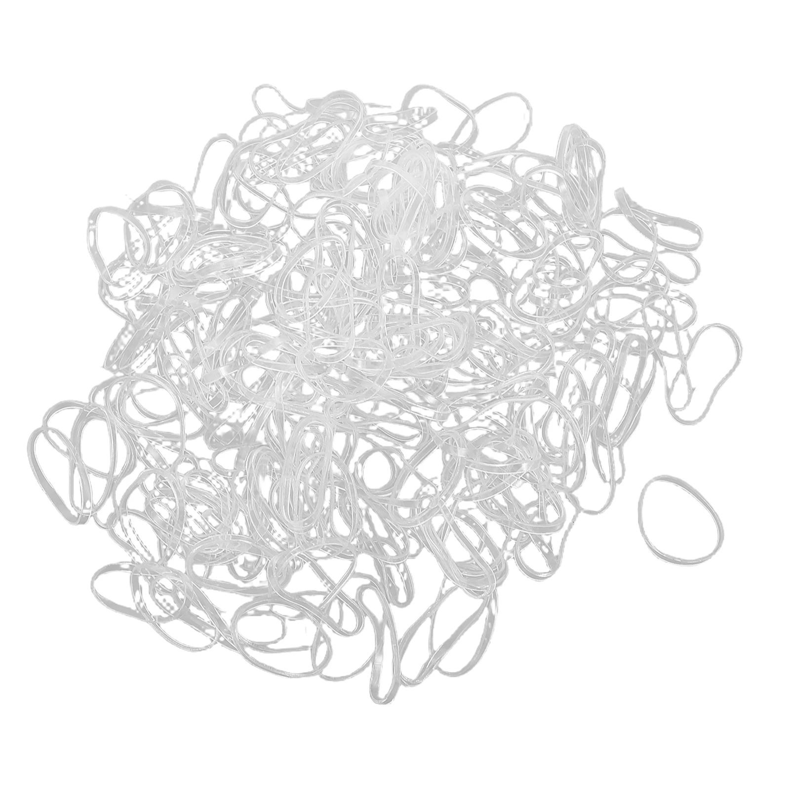 

5000pcs Thickened High-Elastic Ties Transparent Rubber For Women Clear Stylish All Types Durable Comfortable Gym Travel Office