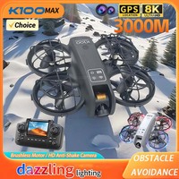 K100 MAX Camera Drone 5KM Range 8K HD Dual Camera Obstacle Avoidance Professional Quadcopter Optical Flow for Aerial Photography
