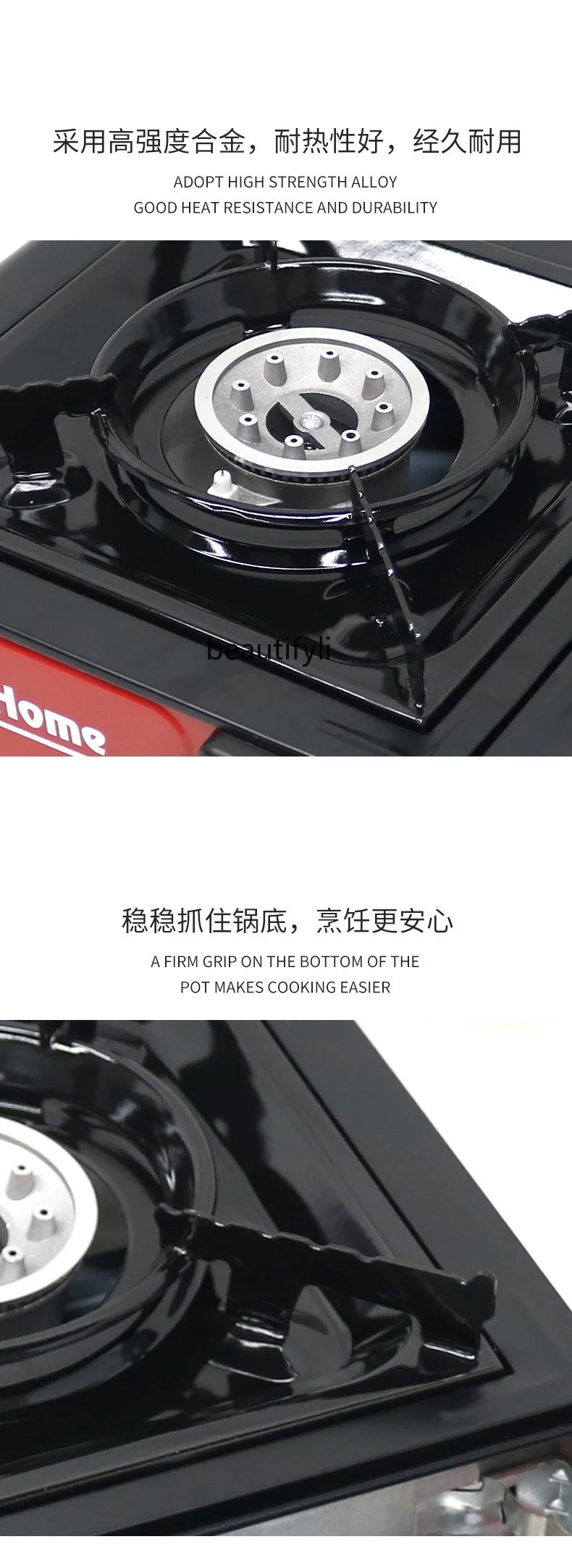 Estufa de gas portátil al aire libre de doble propósito del camión de gas del coche del horno de casete