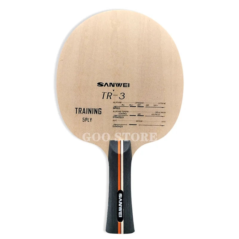 SANWEI TR-3 Table Tennis Blade Racket (5 Ply Wood for Training) Original SANWEI Ping Pong Bat Paddle